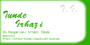 tunde irhazi business card